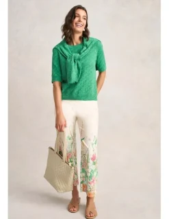 Blue Illusion Bengajean(R) 7/8 Relaxed Fit - Botanical Print
