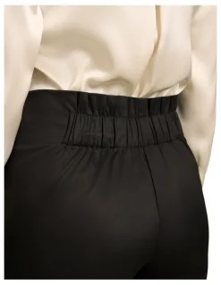 Blue Illusion High Waisted Bootleg Pant - Black