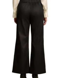 Blue Illusion High Waisted Bootleg Pant - Black