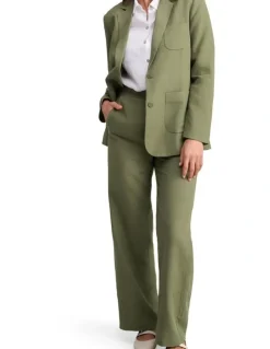Blue Illusion High Waisted Pant - Sage Green