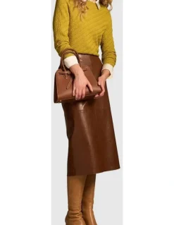Blue Illusion Merino Textured Long Sleeve Knit - Mustard