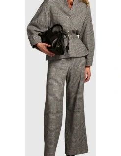 Blue Illusion Sculpted Check Jacket - Glen Check