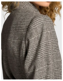 Blue Illusion Sculpted Check Jacket - Glen Check