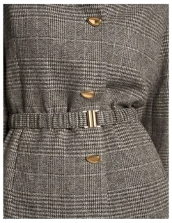Blue Illusion Sculpted Check Jacket - Glen Check
