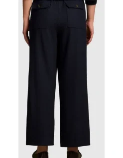 Blue Illusion 7/8th Boiled Wool Pant - Indigo