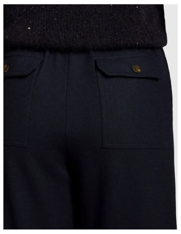 Blue Illusion 7/8th Boiled Wool Pant - Indigo