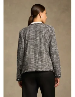 Blue Illusion Trim Detail Jacket - Classic Texture