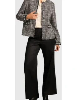 Blue Illusion Trim Detail Jacket - Classic Texture