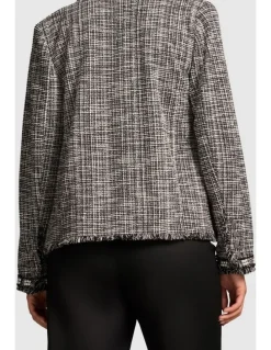 Blue Illusion Trim Detail Jacket - Classic Texture
