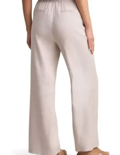 Blue Illusion Wide Leg Full Length Pant - Bone
