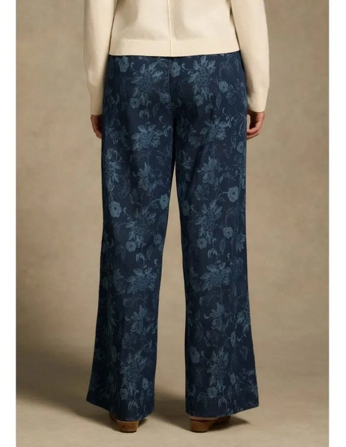 Blue Illusion Wide Leg Jeans - Sienna Laser Print