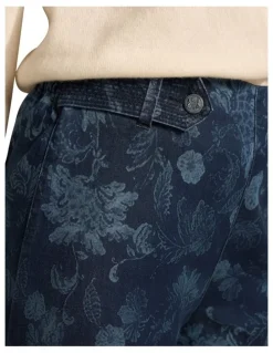 Blue Illusion Wide Leg Jeans - Sienna Laser Print