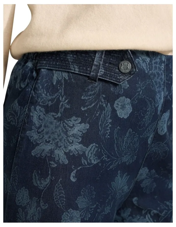 Blue Illusion Wide Leg Jeans - Sienna Laser Print