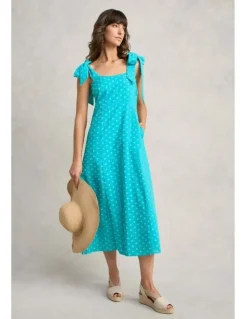 Blue Illusion A-Line Maxi Dress - Turquoise