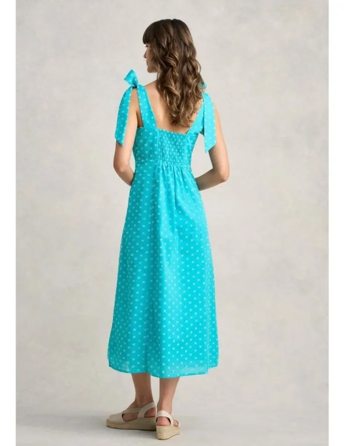 Blue Illusion A-Line Maxi Dress - Turquoise