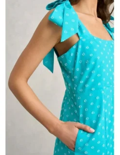 Blue Illusion A-Line Maxi Dress - Turquoise