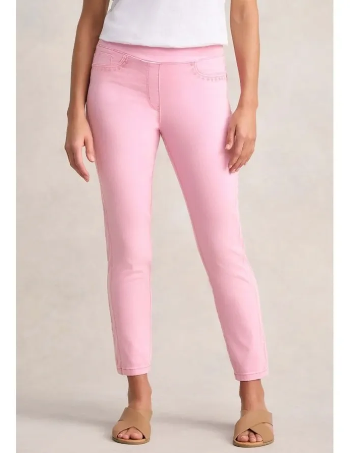 Blue Illusion Bengajean(R) Embroidered Pocket - Petal Pink