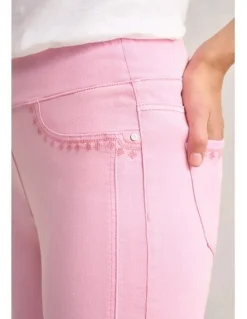 Blue Illusion Bengajean(R) Embroidered Pocket - Petal Pink