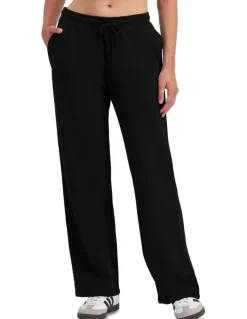 Bonds Cotton Fleece Straight Leg Trackie in Nu Black