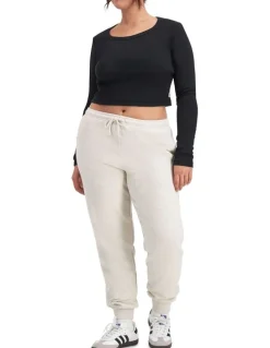 Bonds Cotton Sweats Fleece Skinny Trackie in Polar Marle