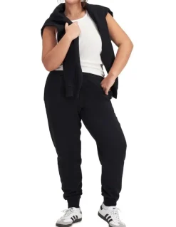 Bonds Cotton Sweats Fleece Skinny Trackie in Nu Black