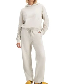 Bonds Cotton Sweats Fleece Straight Leg Trackie in Polar Marle