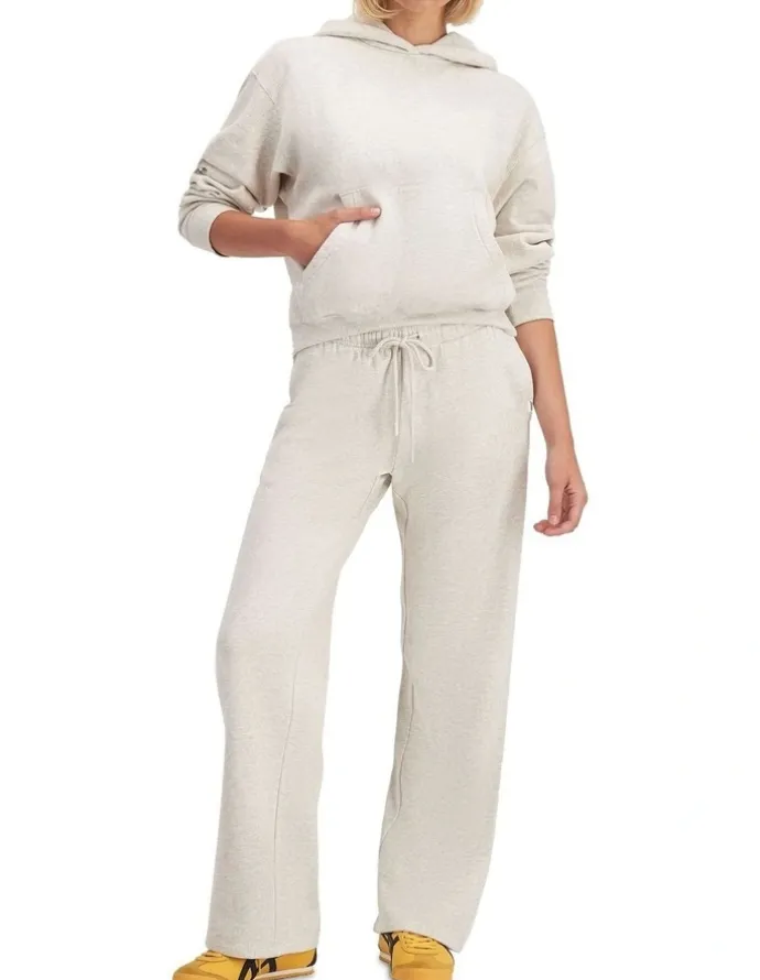 Bonds Cotton Sweats Fleece Straight Leg Trackie in Polar Marle