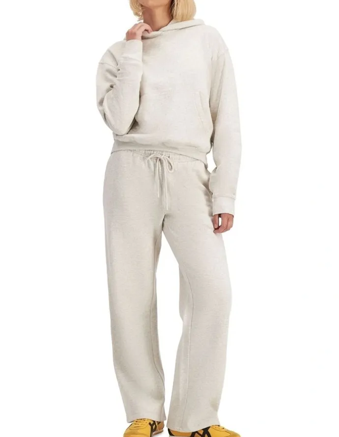 Bonds Cotton Sweats Fleece Straight Leg Trackie in Polar Marle