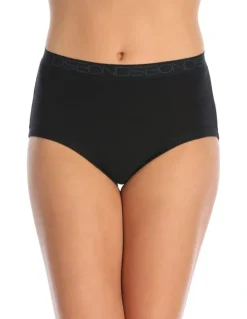 Bonds Cottontails Full Brief 3 Pack in Black