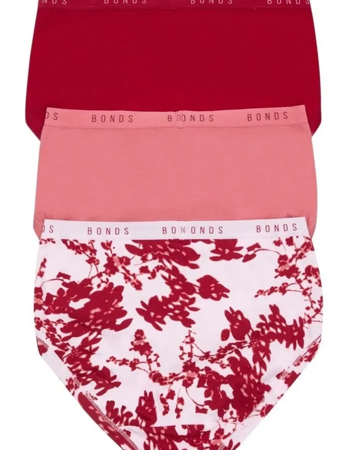 Bonds Cottontails Full Brief 3 Pack in Multi