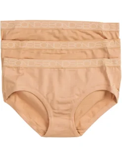 Bonds Cottontails Midi Brief 3 Pack in Beige