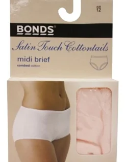Bonds Cottontails Satin Touch Midi Brief in Skintone