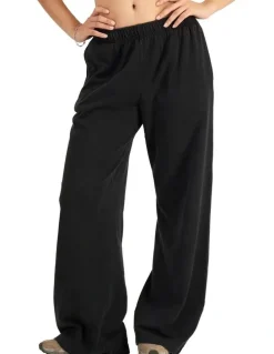Bonds Denim Wash Wide Leg Trackie Pant in Stone Black