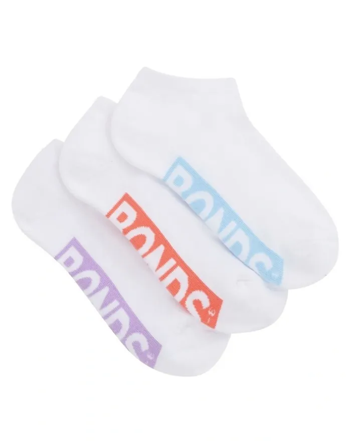 Bonds Logo Cushioned Low Cut Socks 3 Pack in White