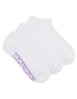 Bonds Logo Cushioned Low Cut Socks 3 Pack in White