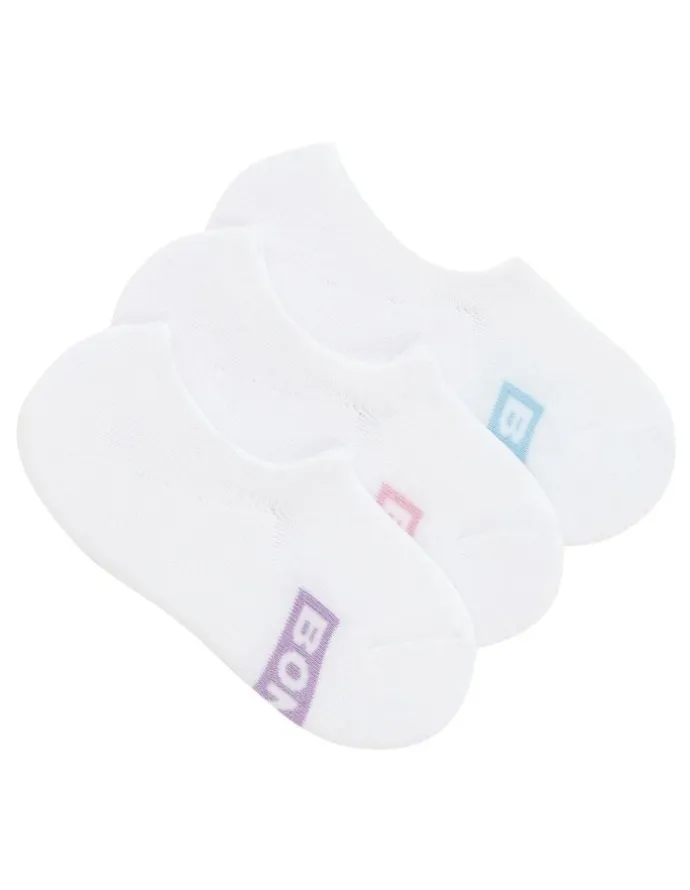 Bonds Logo Cushioned Sneaker Socks 3 Pack in White