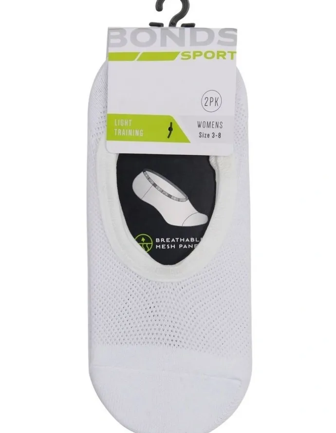 Bonds Mesh Footlet Pack Of 2 in White