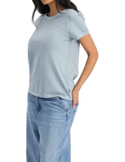 Bonds Midweight Crew Tee in Blue Jeans