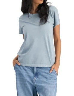 Bonds Midweight Crew Tee in Blue Jeans