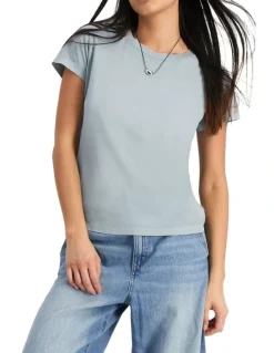 Bonds Midweight Crew Tee in Blue Jeans