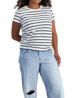 Bonds Midweight Crew Tee in Nu White