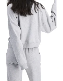 Bonds Move Half Zip Pullover Jumpers in New Grey Marle