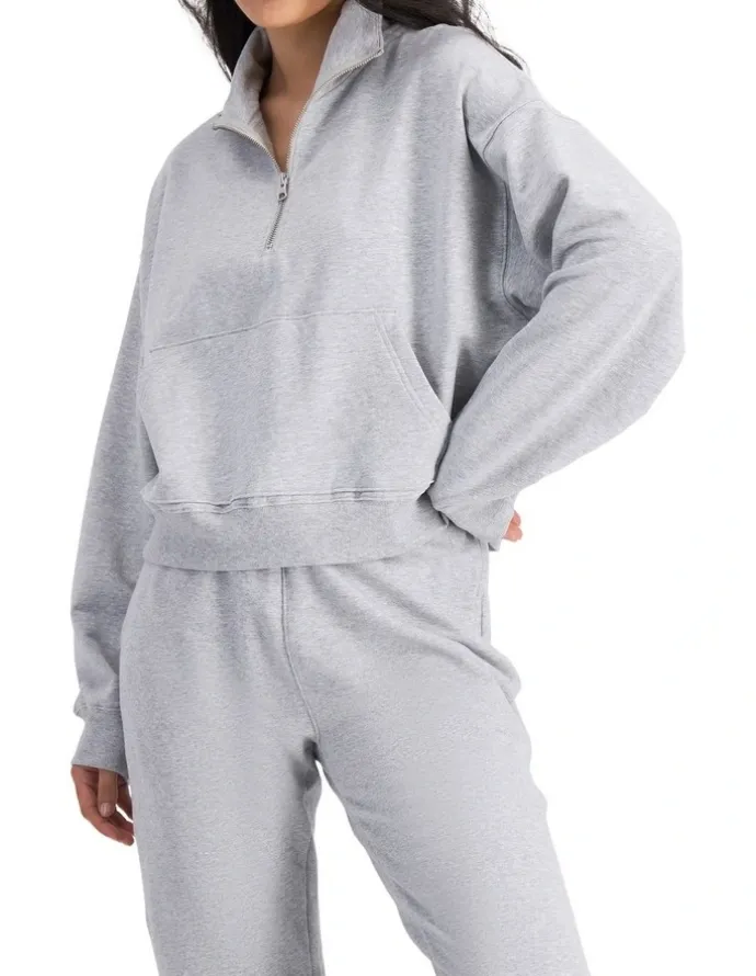 Bonds Move Half Zip Pullover Jumpers in New Grey Marle