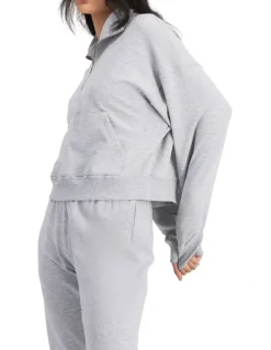 Bonds Move Half Zip Pullover Jumpers in New Grey Marle
