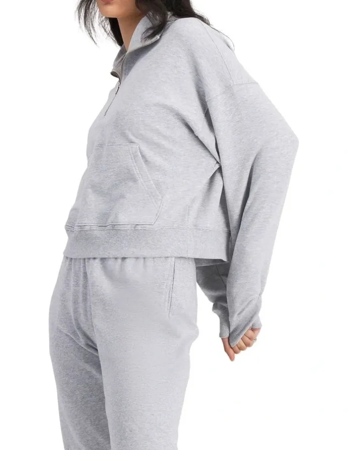 Bonds Move Half Zip Pullover Jumpers in New Grey Marle