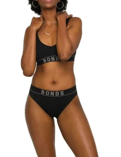 Bonds Originals Retro Rib High Bikini Brief in Black