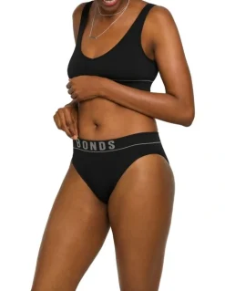 Bonds Originals Retro Rib High Bikini Brief in Black