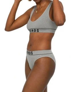 Bonds Originals Retro Rib High Bikini Brief in Grey