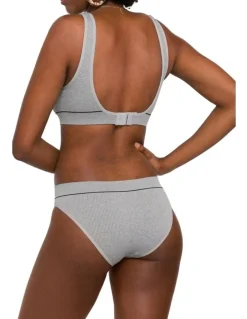 Bonds Originals Retro Rib High Bikini Brief in Grey