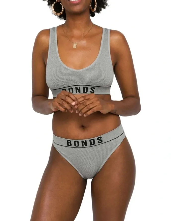 Bonds Originals Retro Rib High Bikini Brief in Grey